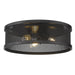 3168-FM15 BLK-BLK- Channing 15" Flush Mount in Matte Black with Matte Black Shade by Golden Lighting