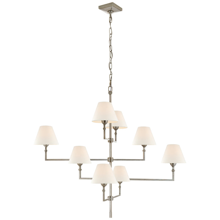 Jane Eight Light Chandelier in Antique Nickel