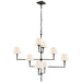 Jane Eight Light Chandelier in Gun Metal