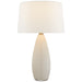 Myla One Light Table Lamp in White Glass