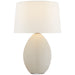 Myla One Light Table Lamp in White Glass
