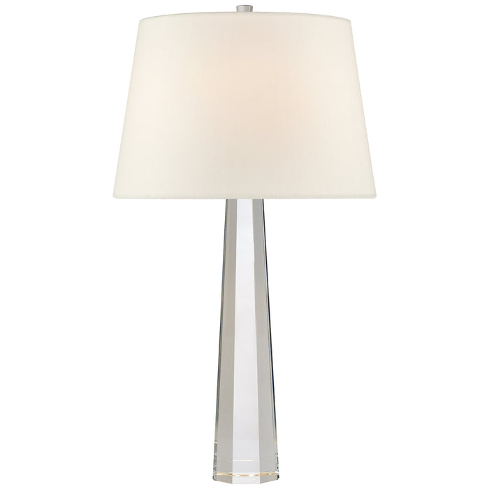 Fluted Spire One Light Table Lamp in Crystal