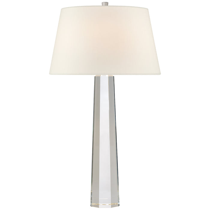 Fluted Spire One Light Table Lamp in Crystal