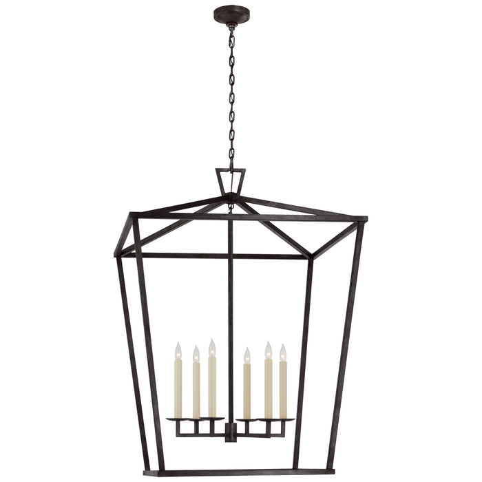 Darlana Six Light Lantern in Aged Iron