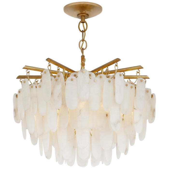 Cora LED Semi-Flush Mount in Antique-Burnished Brass