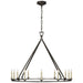 Darlana 12 Light Chandelier in Aged Iron