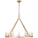 Darlana 12 Light Chandelier in Gilded Iron