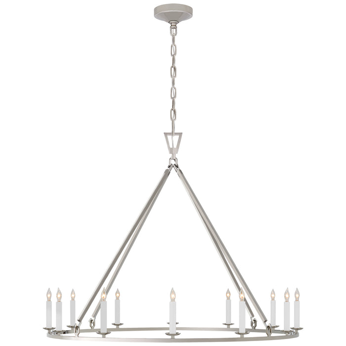 Darlana 12 Light Chandelier in Polished Nickel