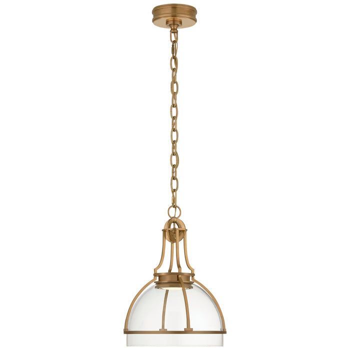 Gracie LED Pendant in Antique-Burnished Brass