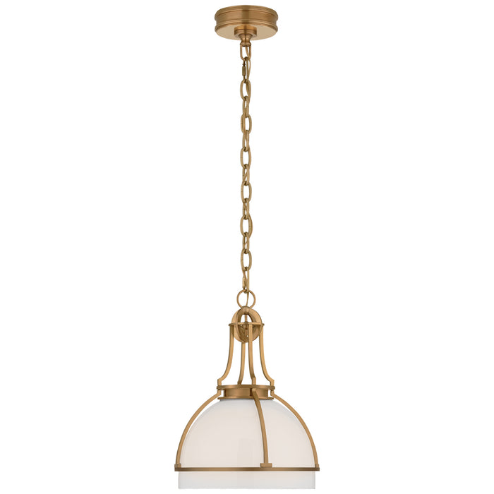 Gracie LED Pendant in Antique-Burnished Brass