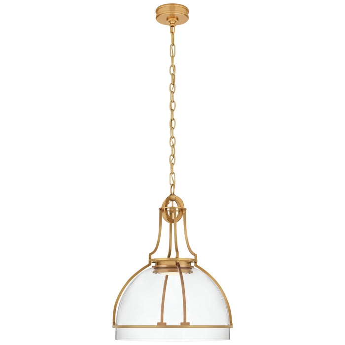 Gracie LED Pendant in Antique-Burnished Brass