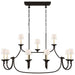 Flemish 11 Light Linear Pendant in Aged Iron