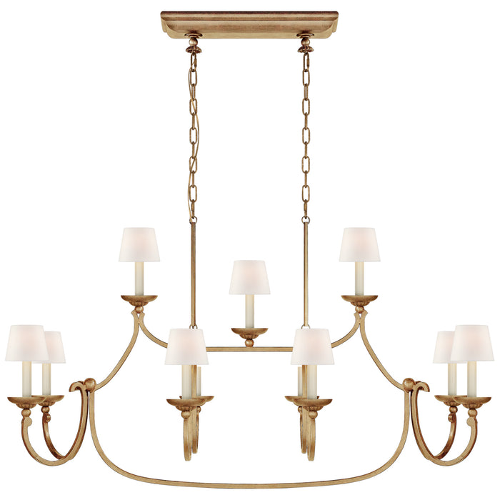 Flemish 11 Light Linear Pendant in Gilded Iron