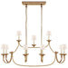 Flemish 11 Light Linear Pendant in Gilded Iron