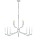 Reagan 12 Light Chandelier in Polished Nickel and Crystal