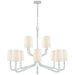 Reagan 12 Light Chandelier in Polished Nickel and Crystal