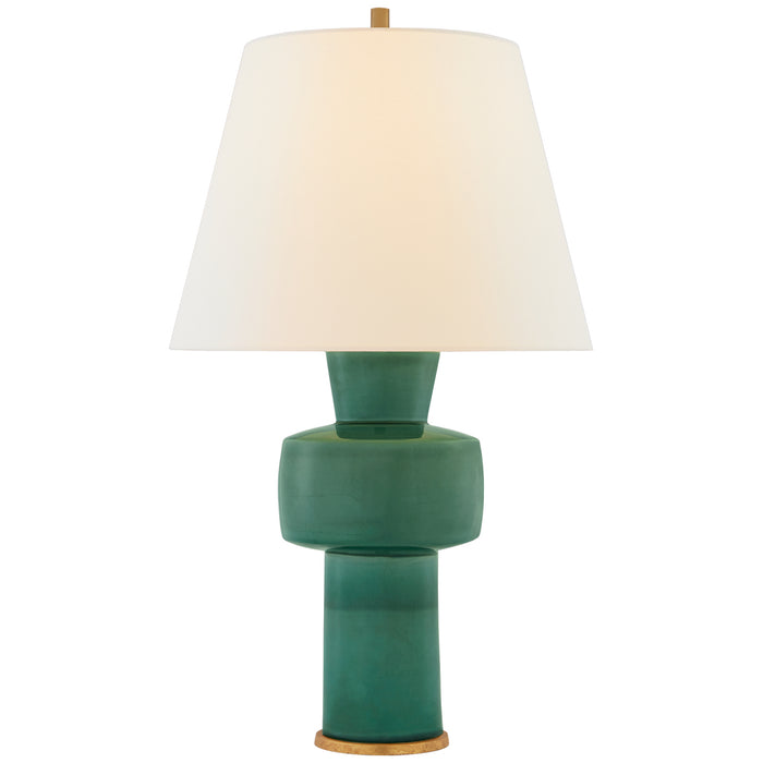 Eerdmans One Light Table Lamp in Celtic Green Crackle