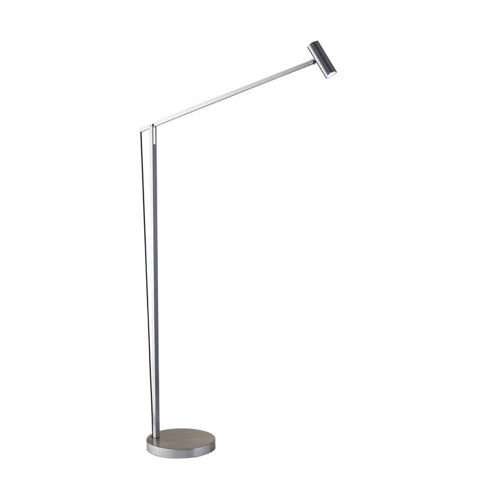 Crane LED Floor Lamp in Brushed Steel