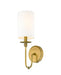 809-1S-RB-WH - Ella 1-Light Wall Sconce in Rubbed Brass by Z-Lite Lighting