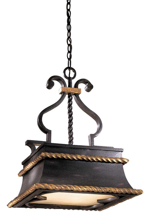 N6111-20- Montparnasse 3-Light Pendant in French Black by Metropolitan