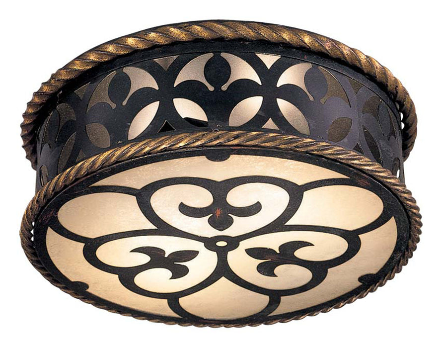 N6109-20- Montparnasse 2-Light Flush Mount in French Black by Metropolitan