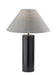 Martin Table Lamp in Black Poplar Wood with Antique Brass Accent