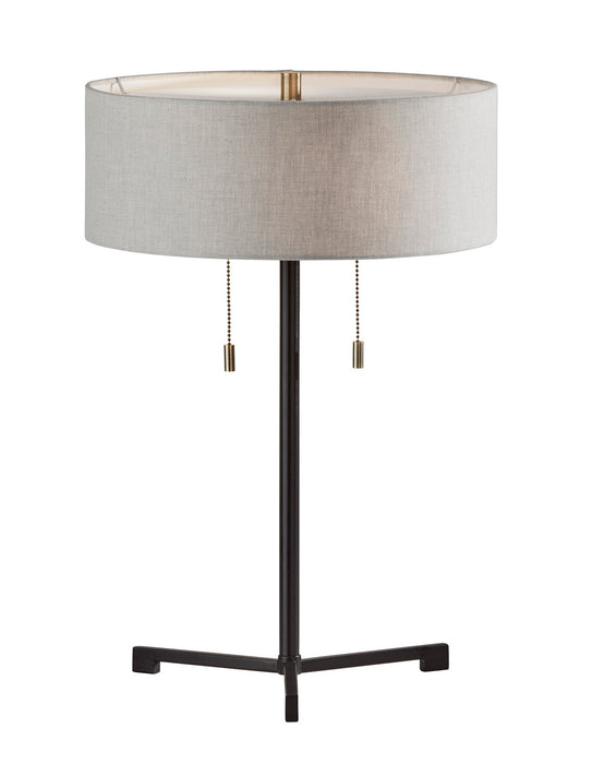 Wesley Two Light Table Lamp in Black