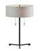 Wesley Two Light Table Lamp in Black