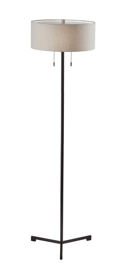 Wesley Two Light Floor Lamp in Black