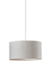 Harvest One Light Pendant in White Textured Fabric