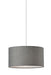 Harvest One Light Pendant in Grey Textured Fabric