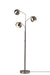 Emerson Three Light Tree Lamp in Brushed Steel