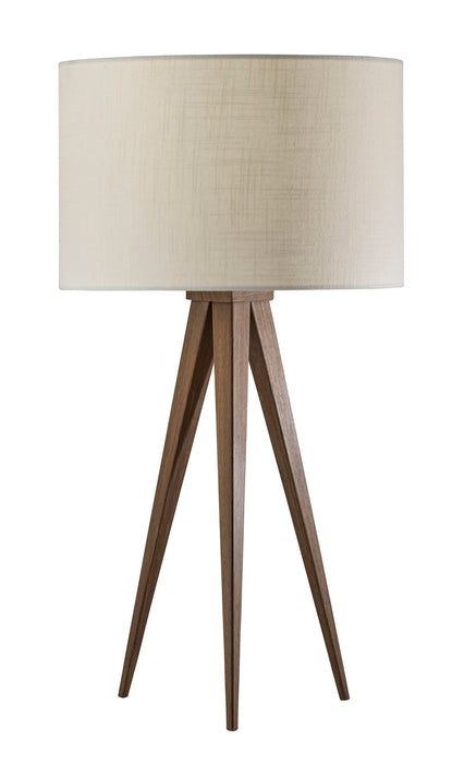 Director Table Lamp in Metal with Rosewood Veneer