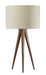 Director Table Lamp in Metal with Rosewood Veneer