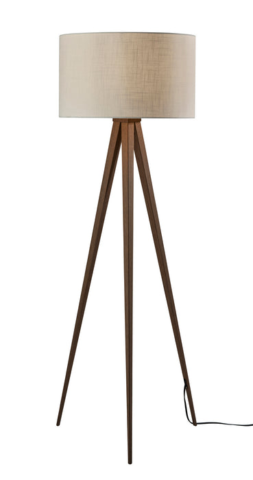 Director Floor Lamp in Metal with Rosewood Veneer