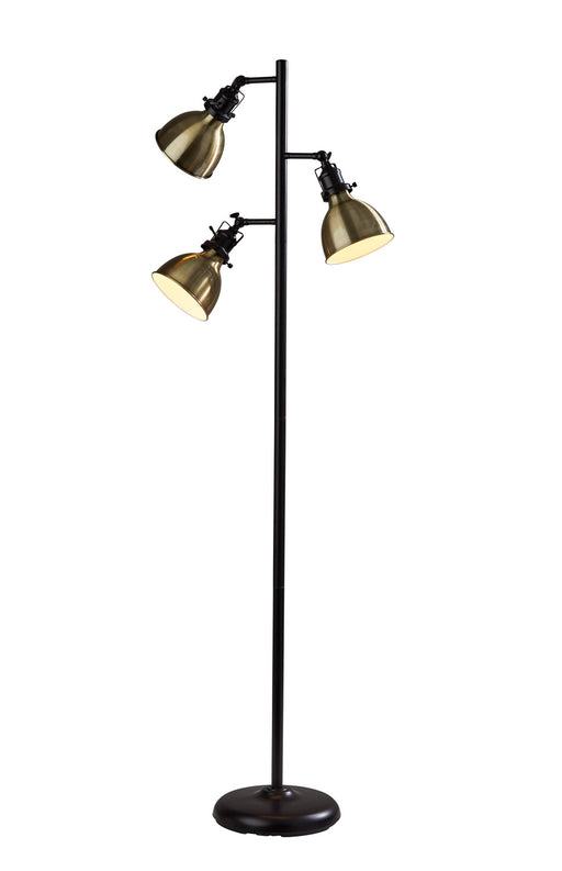 Alden Three Light Tree Lamp in Antique Bronze & Antique Brass