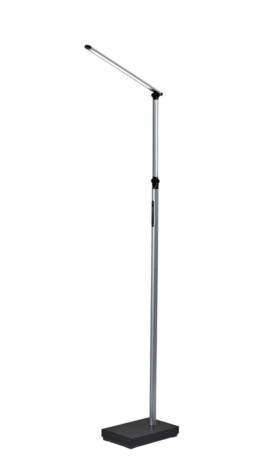 Lennox LED Floor Lamp in Black & Silver