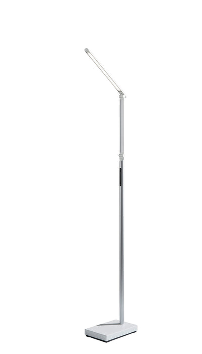 Lennox LED Floor Lamp in Black & Silver