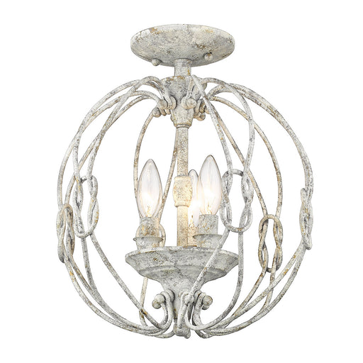 1349-SF OY - Antoinette Semi-Flush in Oyster by Golden Lighting