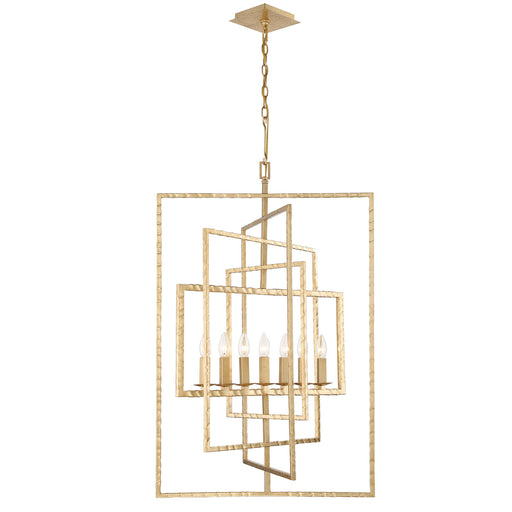 339-GA- Capri 7-Light Chandelier in Antique Gold by Crystorama