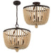 604-FB- Rylee 4-Light Chandelier in Forged Bronze by Crystorama