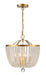 604-GA- Rylee 4-Light Chandelier in Antique Gold by Crystorama