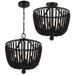 604-MK- Rylee 4-Light Chandelier in Matte Black by Crystorama