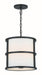 9593-MK- Hulton 3-Light Pendant in Matte Black by Crystorama