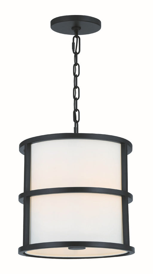 9593-MK- Hulton 3-Light Pendant in Matte Black by Crystorama