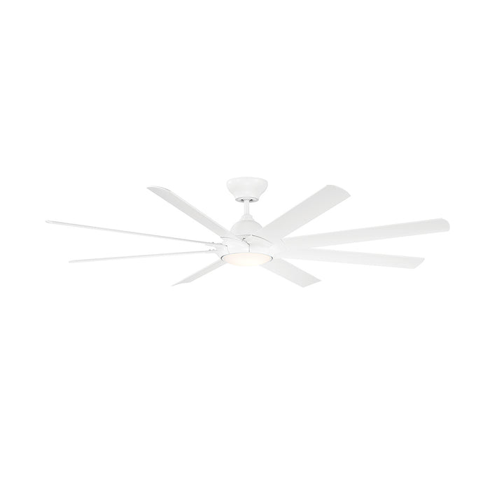 Hydra 80" Ceiling Fan in Matte White/ Titanium Silver