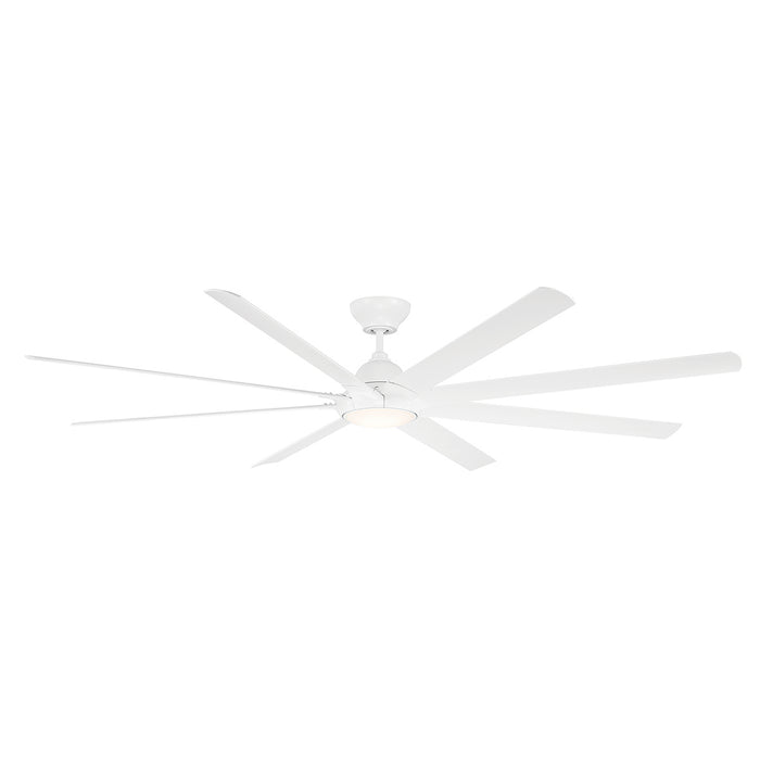 Hydra 96" Ceiling Fan in Matte White/ Titanium Silver