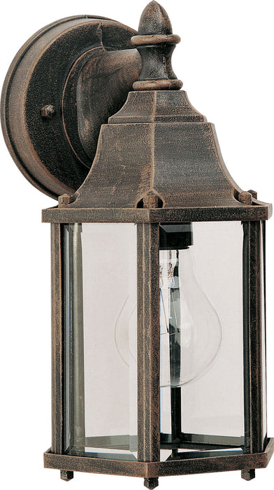 1026RP - Builder Cast 1-Light Outdoor Wall Lantern in Rust Patina with Clear Glass by Maxim Lighting