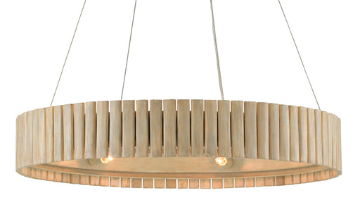 9000-0646 - Tetterby 6-Light Chandelier in Light Taupe & Smokewood by Currey and Company