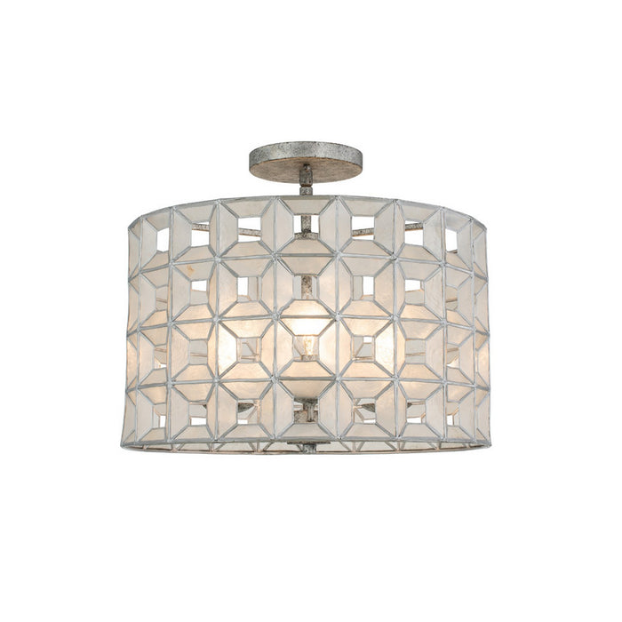 509145OSL - Prado 3-Light Semi Flush Mount in Oxidized Silver Leaf by Kalco